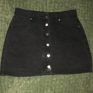 Black Jean Skirt